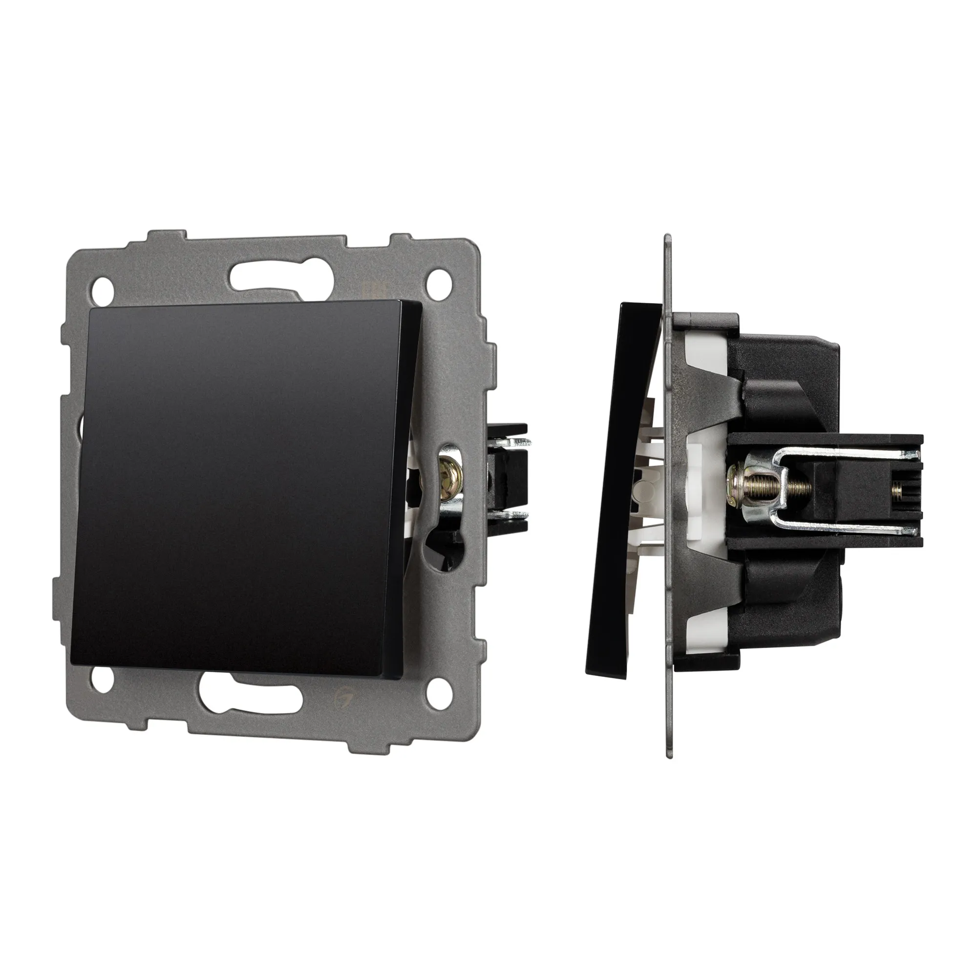 Механизм выключателя одноклавишный непроходной SWT-MK01-PL-BK-V (250V, 10A) (Arlight, -) - изображение товара