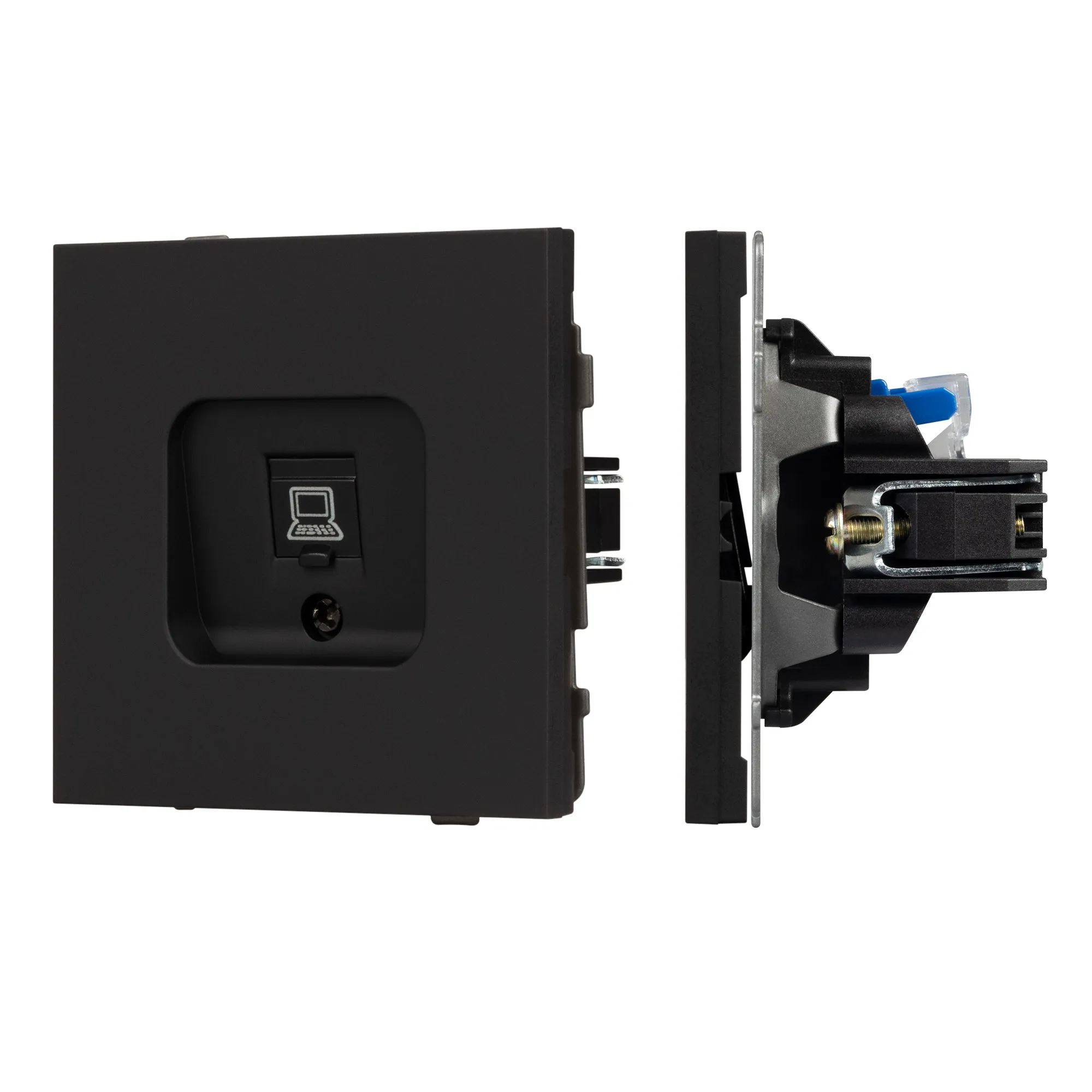 Механизм компьютерной розетки SCT-TENDO-MPC1-SFPL-BK (RJ-45, CAT6) (Arlight, -) - изображение товара