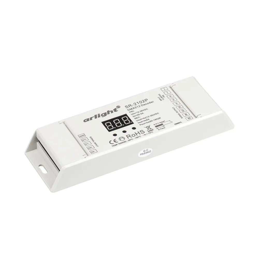 Декодер DMX SR-2102P (12-36V, 240-720W, 4CH) (Arlight, IP20 Пластик, 3 года) - изображение товара