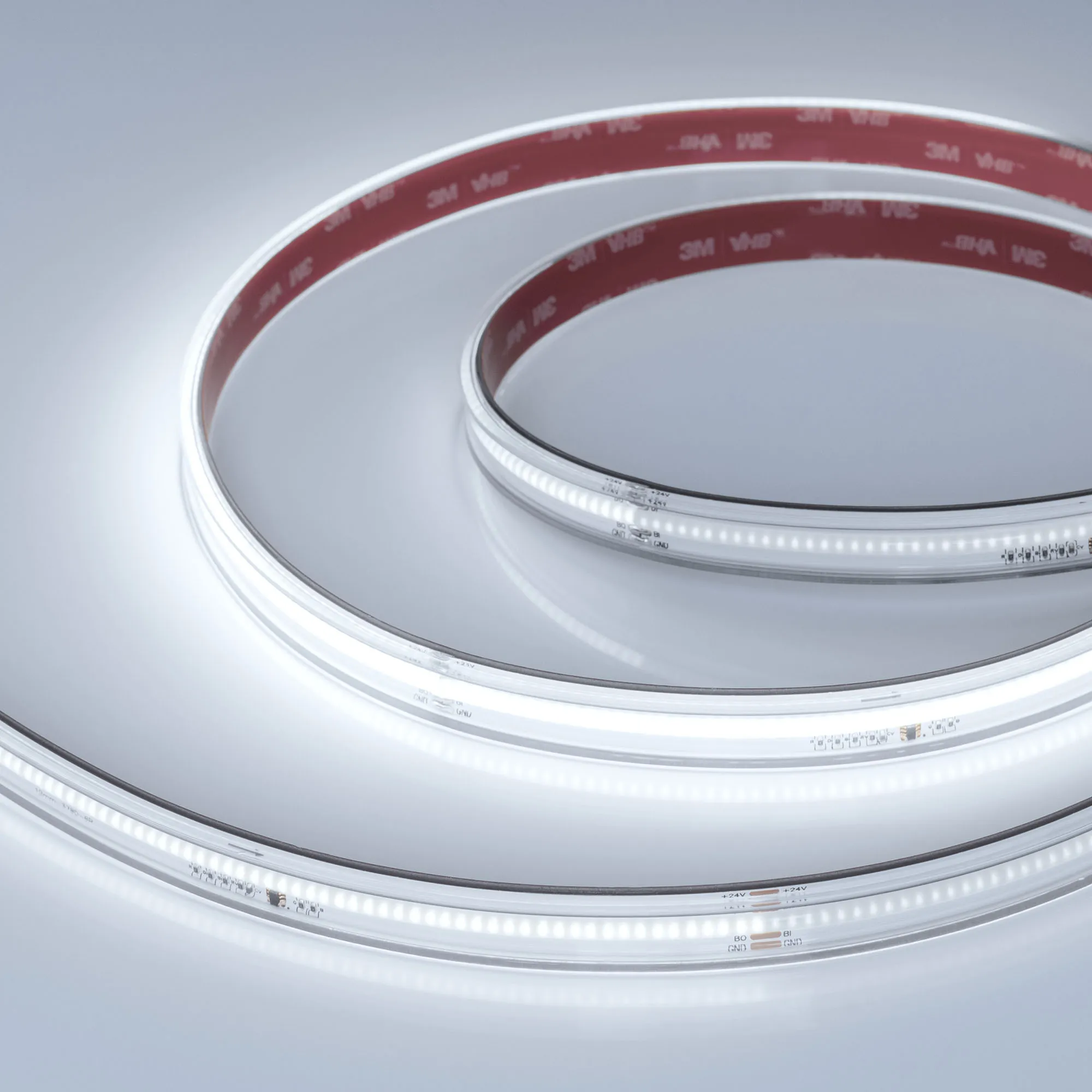 Лента светодиодная герметичная SPI-COB-PS-X378-14mm 24V White6000-PX63-BPT (7 W/m, IP67, 5m) (Arlight, бегущий огонь)